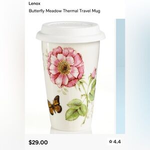 Lenox Butterfly Travel Mug